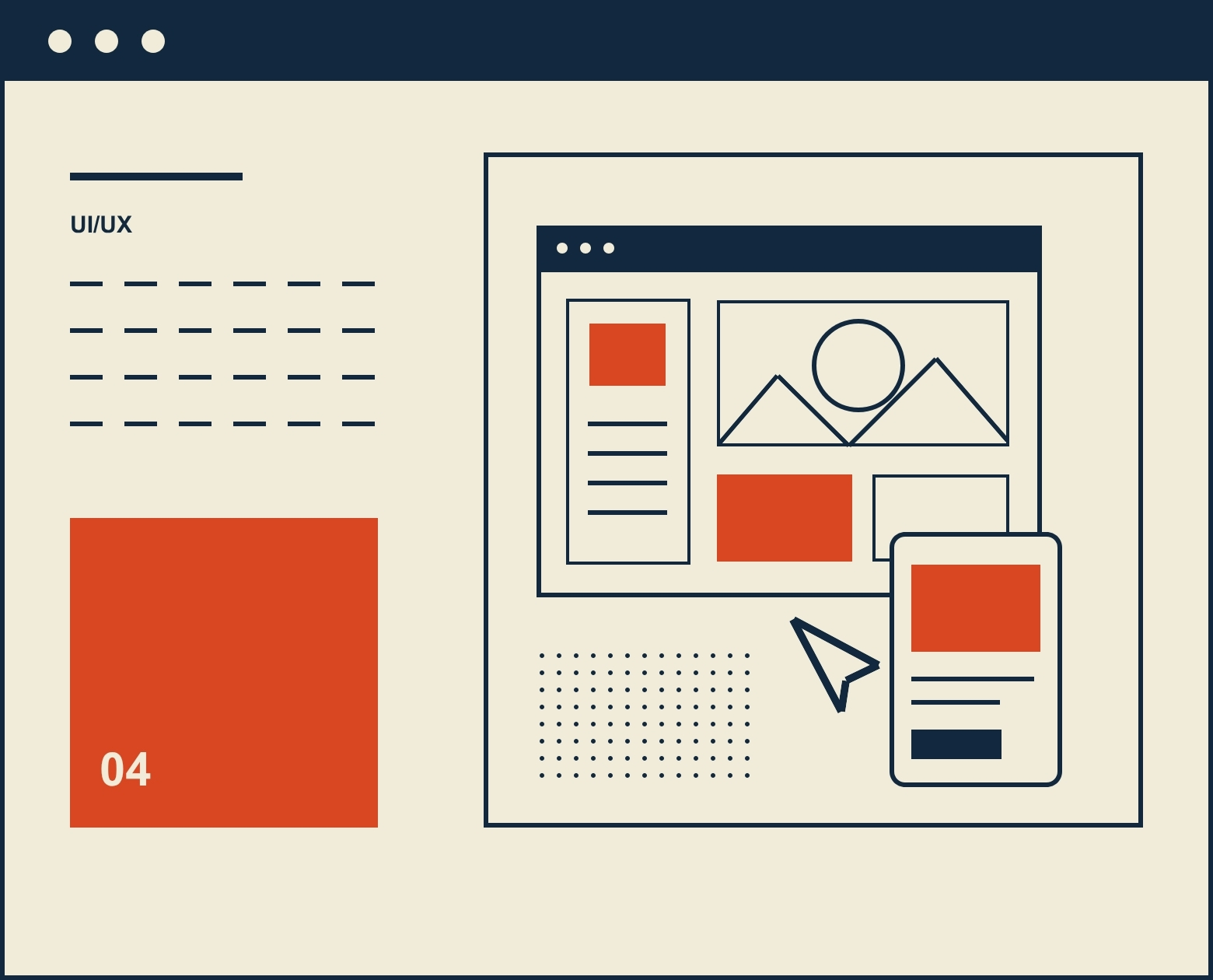 Website mockup with a type specimen layout